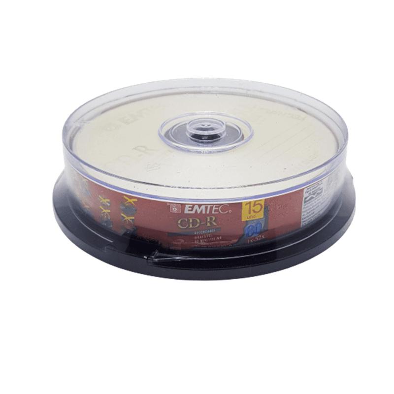 Pacote Com 25 CD-R EMTEC Para Armazenamento De Vídeo 80min 700MB